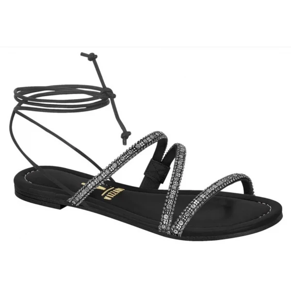 Sandalia vizzano tiras brilhantes 34